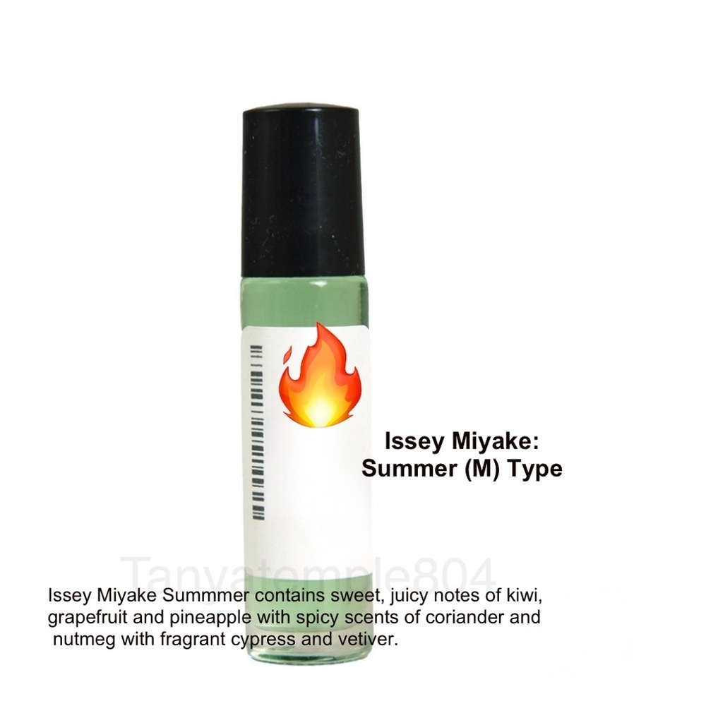 Issey Miyake: Summer (M) Type 1/3 Glass Rollerball Long lasting fragrance oil.